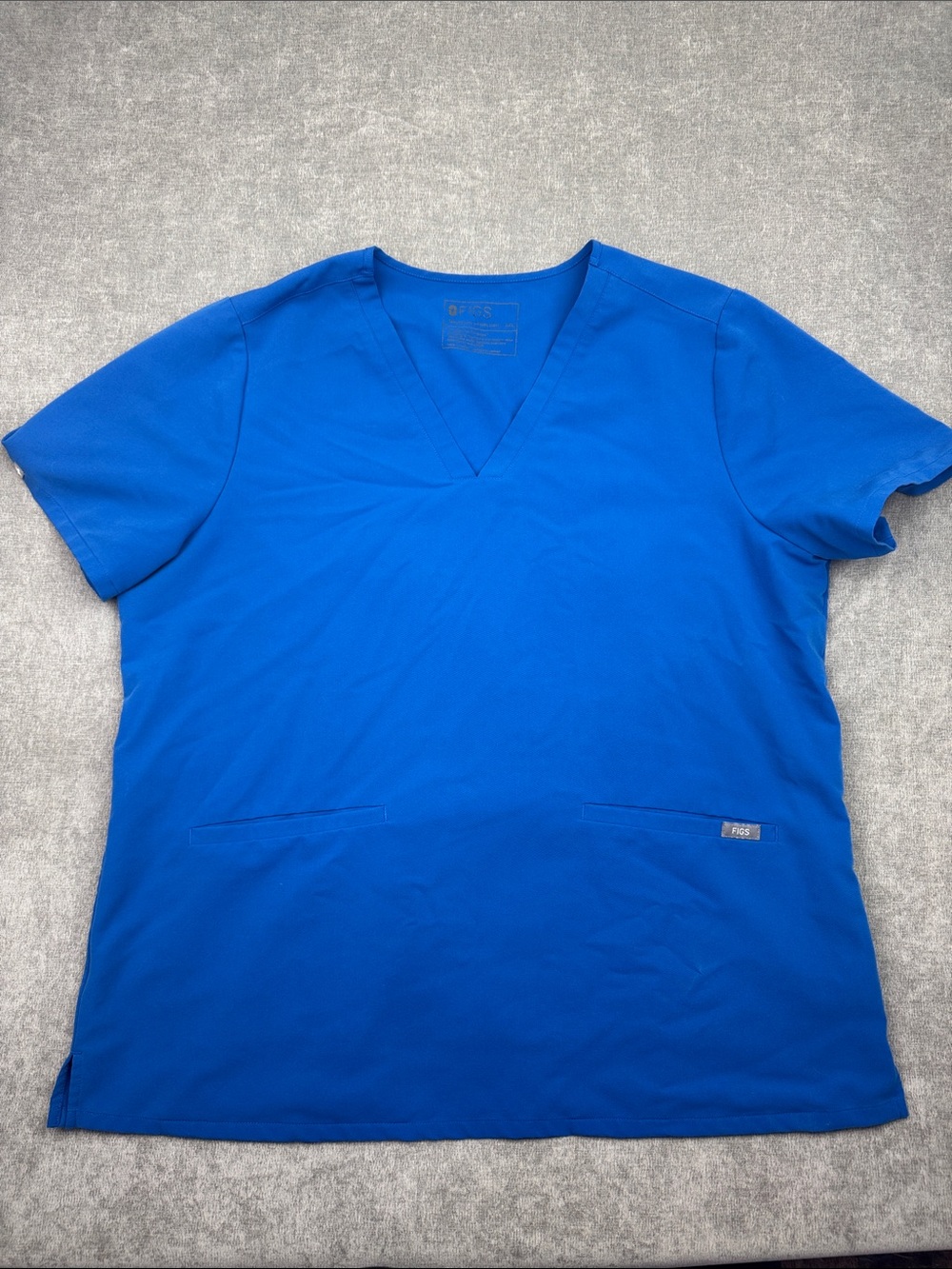 Figs Casma V-neck Scrub Top Womens Size XXL in royal blue